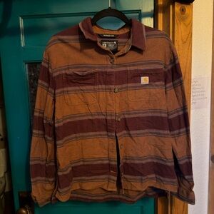 Carhartt Rugged Flex Shirt in Brown and Purple